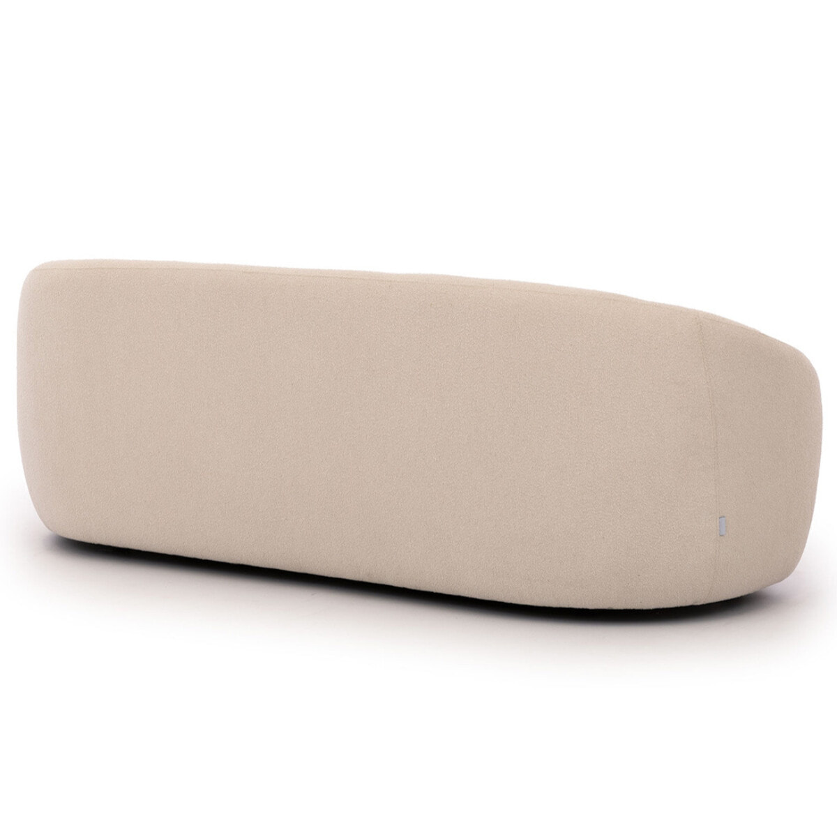 Flore - Canapé droit 3 places en tissu bouclette - Beige