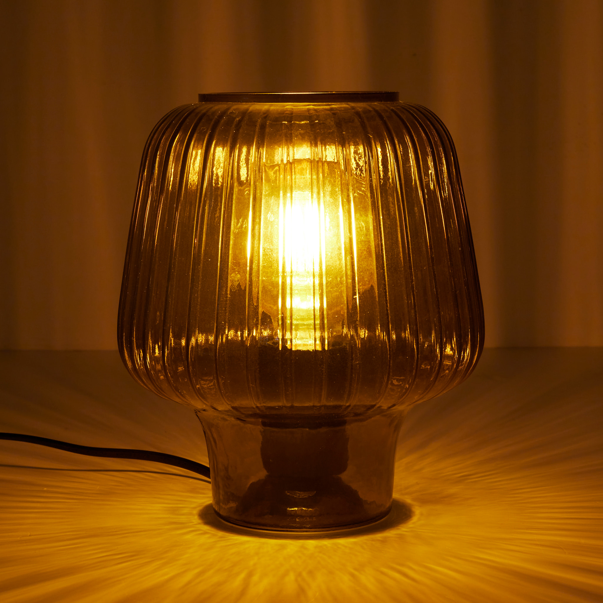 Lampe De Table Champignon Verre