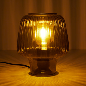 Lampe De Table Champignon Verre