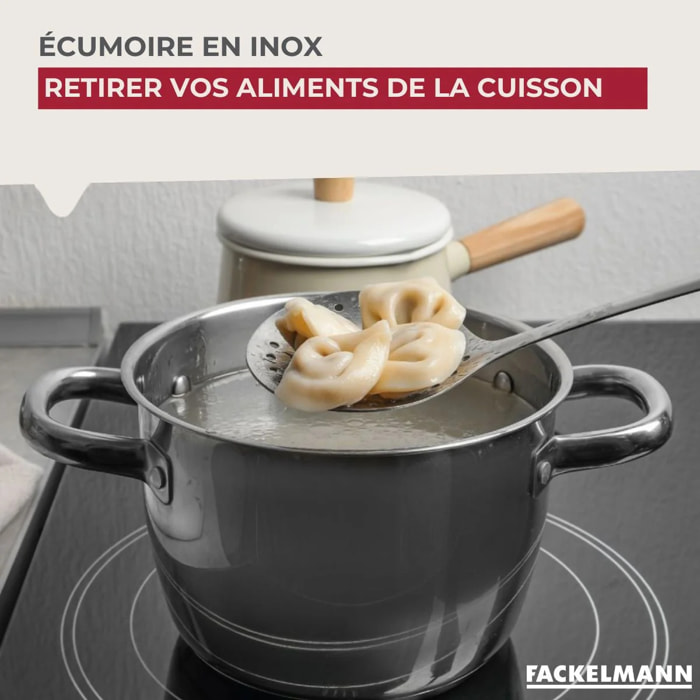 Ensemble de 2 Ecumoires Fackelmann 32 cm en inox Elemental