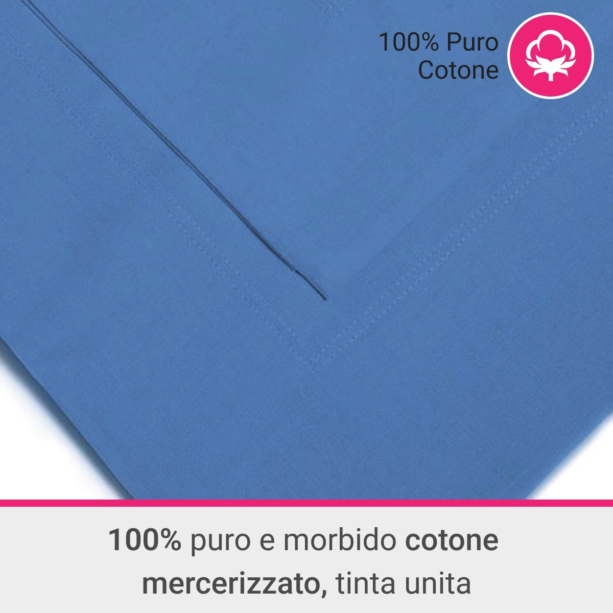 Coppia Federe 3 volani IPERSAN Puro Cotone Avio