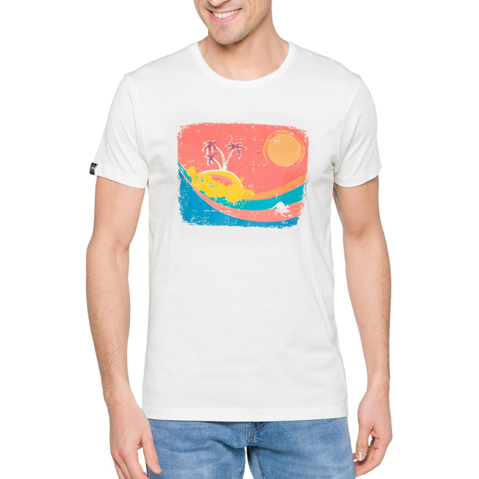 T-shirt in cotone 150 gr Mirage Hot Buttered Bianco