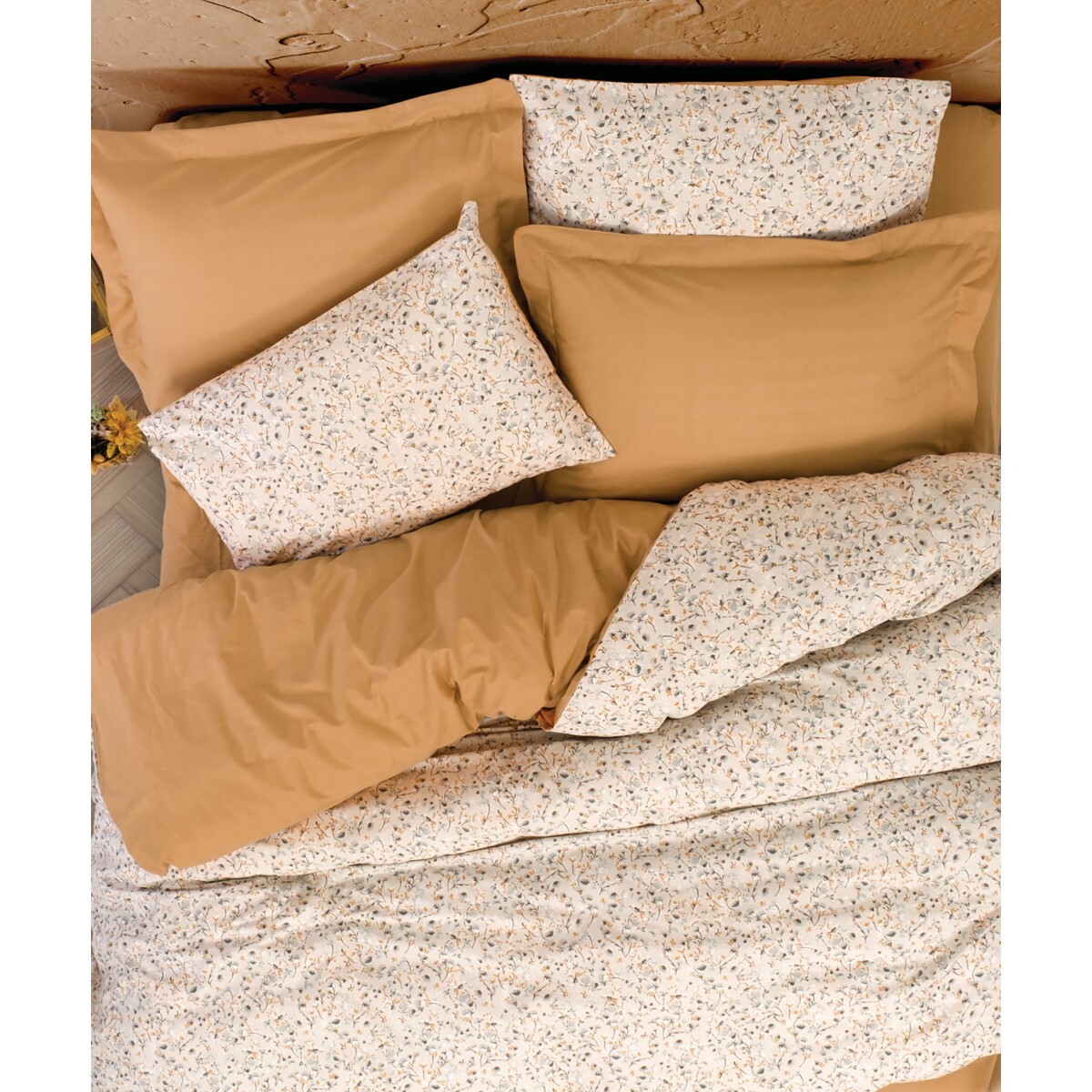 Parure housse de couette et taie(s) d'oreiller coton imprimé