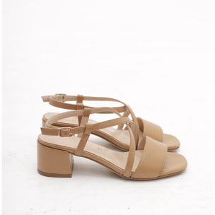 SANDALO FASCIA E INCROCIO CUOIO