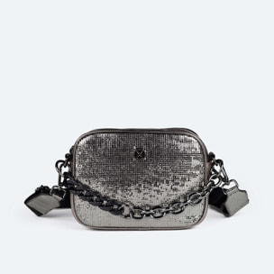 BOLSO SPLASH CROSSBODY CAMERA OLD SILVER