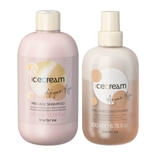 INEBRYA Kit Ice Cream Argan Age Shampoo 300ml + Conditioner 200ml