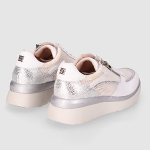 Deportivos de Piel - Blanco - Tacón: 5 cm