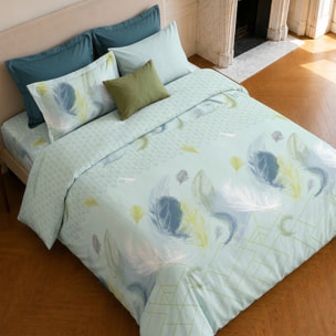 Parure housse de couette 100% microfibre motif tropical - PALOMA