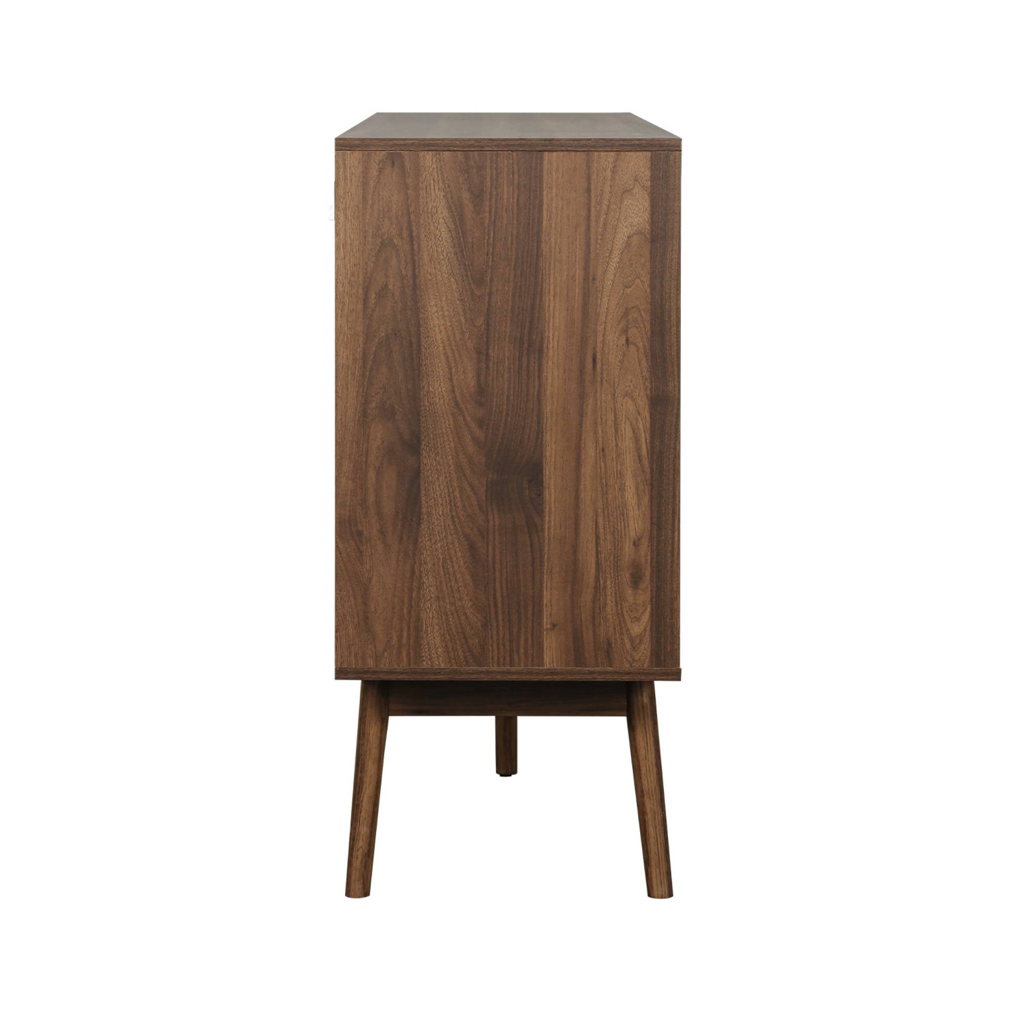 Buffet scandinave décor bois 2 portes 150cm LINEAR