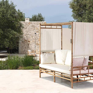 Letto a baldacchino da esterno 200x190h in bambù