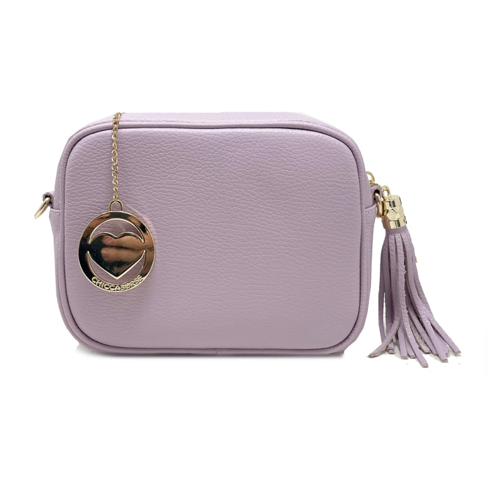 Chicca Borse - Tracollina Clutch Donna in Vera Pelle - Colore Lilla