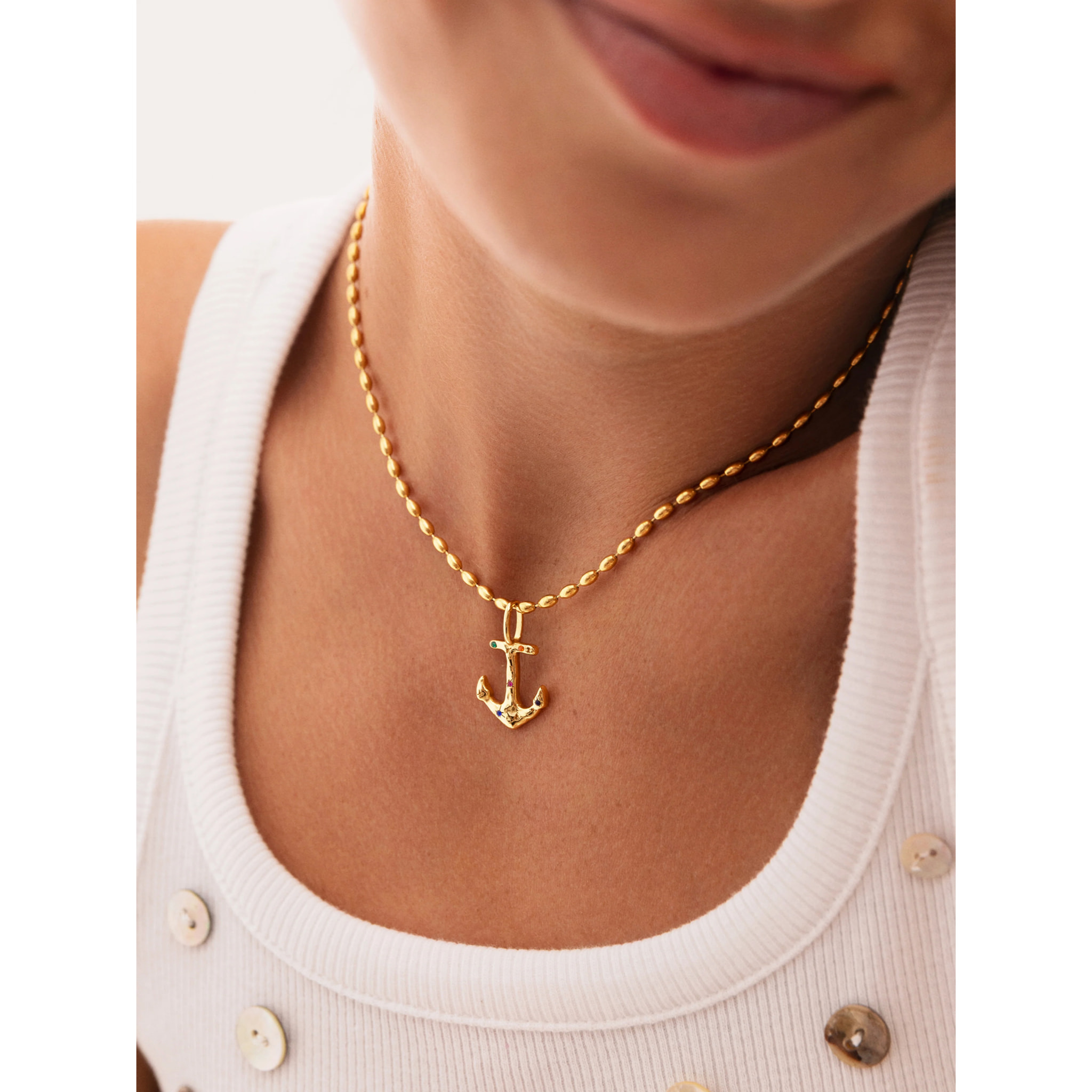 Charm Ancora Placcato Oro