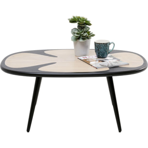 Table basse Petal 90x60cm noire Kare Design