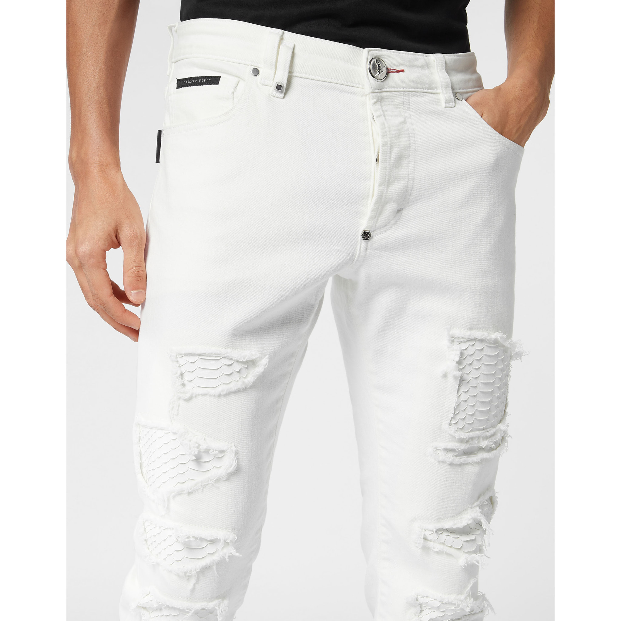PHILIPP PLEIN Vaqueros de corte recto PYTHON