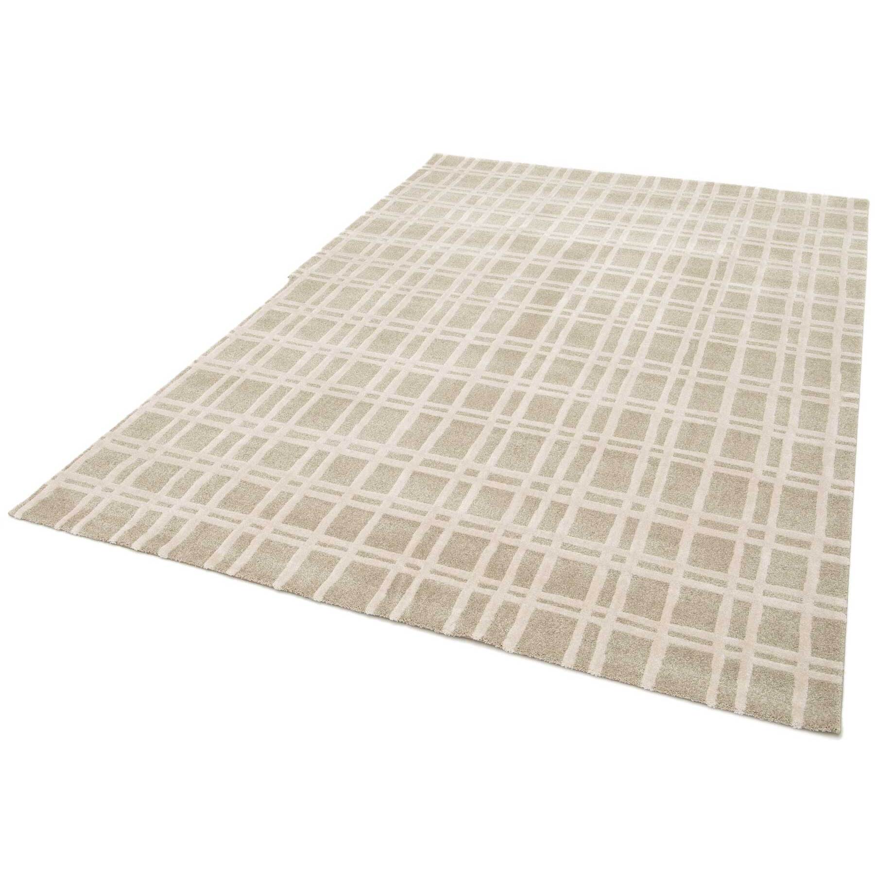 CALEDONIA Alfombra con diseÃ±o a cuadros en verde, varias medidas disponibles.