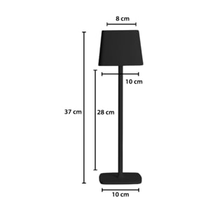 Lampada Led Da Tavolo Controllo Touch Ricaricabile Senza Fili Modello Quadrata Dorata