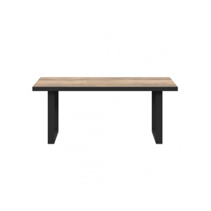 Table basse L.110 cm en bois effet chêne et noir - YAL