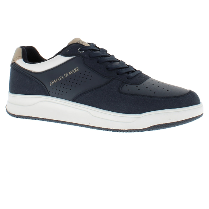 Armata di Mare Scarpe Uomo Sneakers Basse Stringate con Soletta Rimovibile in Memory Foam AMU S24N520 Navy