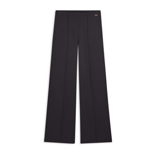 Pantaloni donna wide leg con cucitura centrale