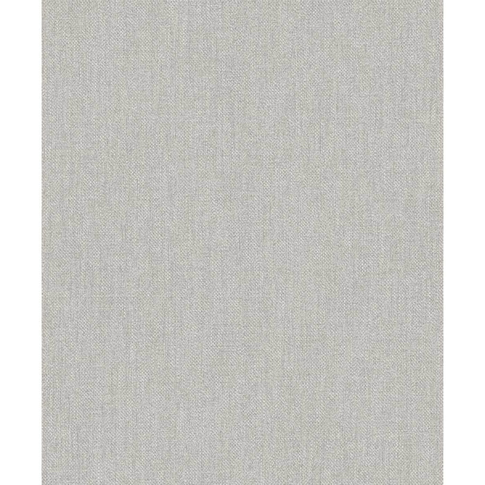 Papier peint uni effet toile jute gris perle