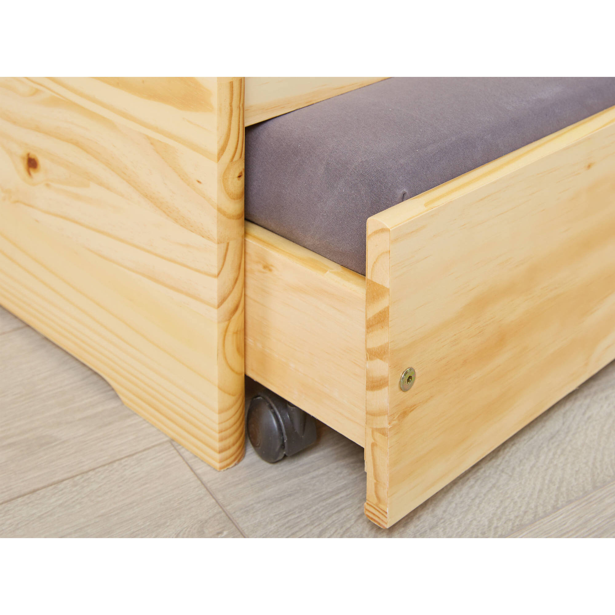 Letto singolo trasformabile in tre letti, 97 x 209 x 65, Rovere
