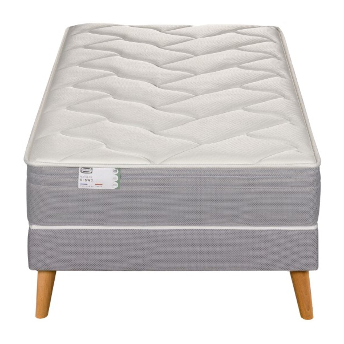 Ensemble L ADORABLE matelas H23 ressort ensachés, très ferme, sommier