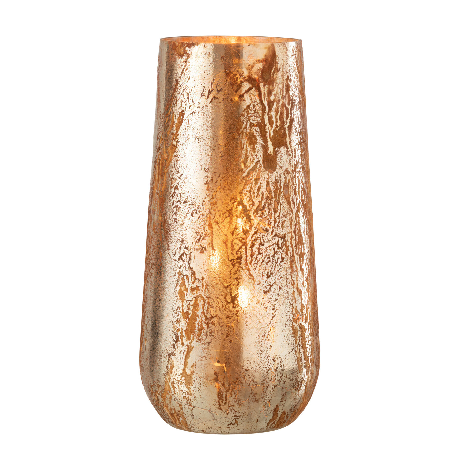 J-Line photophore - verre - brun/or - large - 27 cm de hauteur