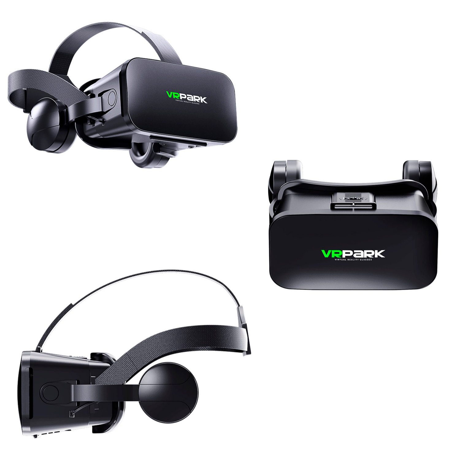 Occhiali di realtà virtuale J20. Vista panoramica 360º. Compatibili con IOS, Android.