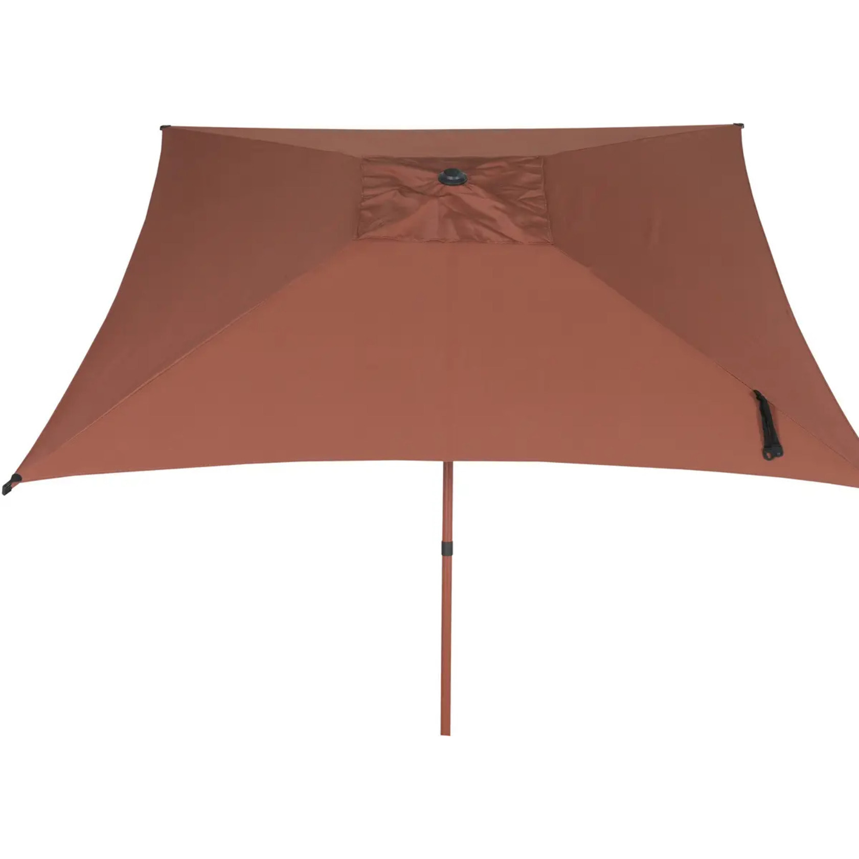 Parasol droit carré inclinable Soya 2,5x2,5m acajou