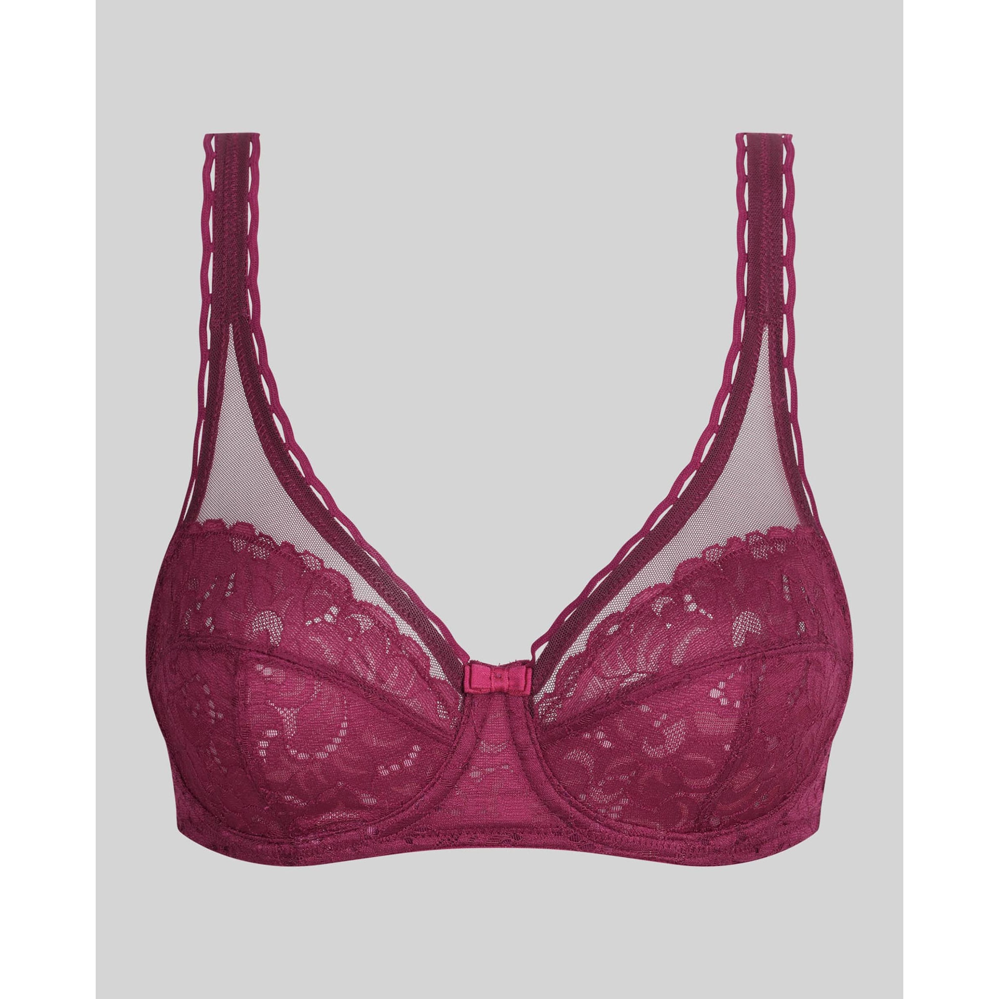 Sujetador con aro de encaje reciclado y tul