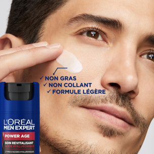 L'Oréal Men Expert - Power Age - Coffret 3 Produits Routine Anti-Age Homme (Soin Hydratant, Soin Yeux, Déodorant Bille)