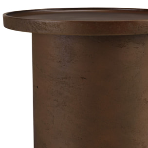 NESTOR - Table d'appoint ronde en béton marron D36cm