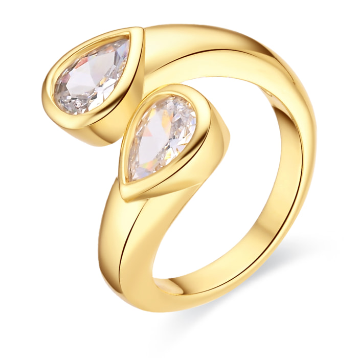 Anillo Zayl acabado oro amarillo 18k