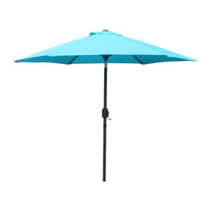 Parasol droit rond 2,5 x 2,5 m bleu turquoise EMMA