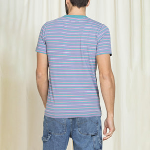 T-SHIRT A RIGHE MODELLO CARRERA BLUE AGE REPLICA