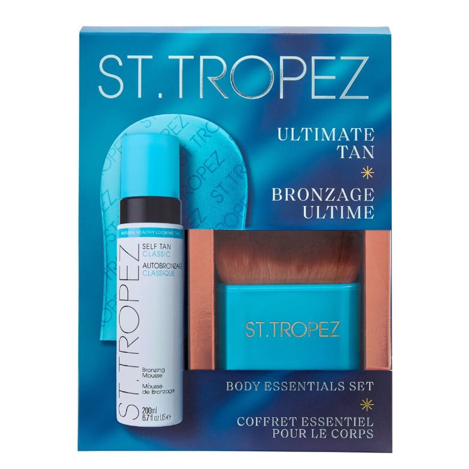 Ultimate Tan Kit - Coffret Self Tan Classic 200 ml +Gant Applicateur + Pinceau Applicateur
