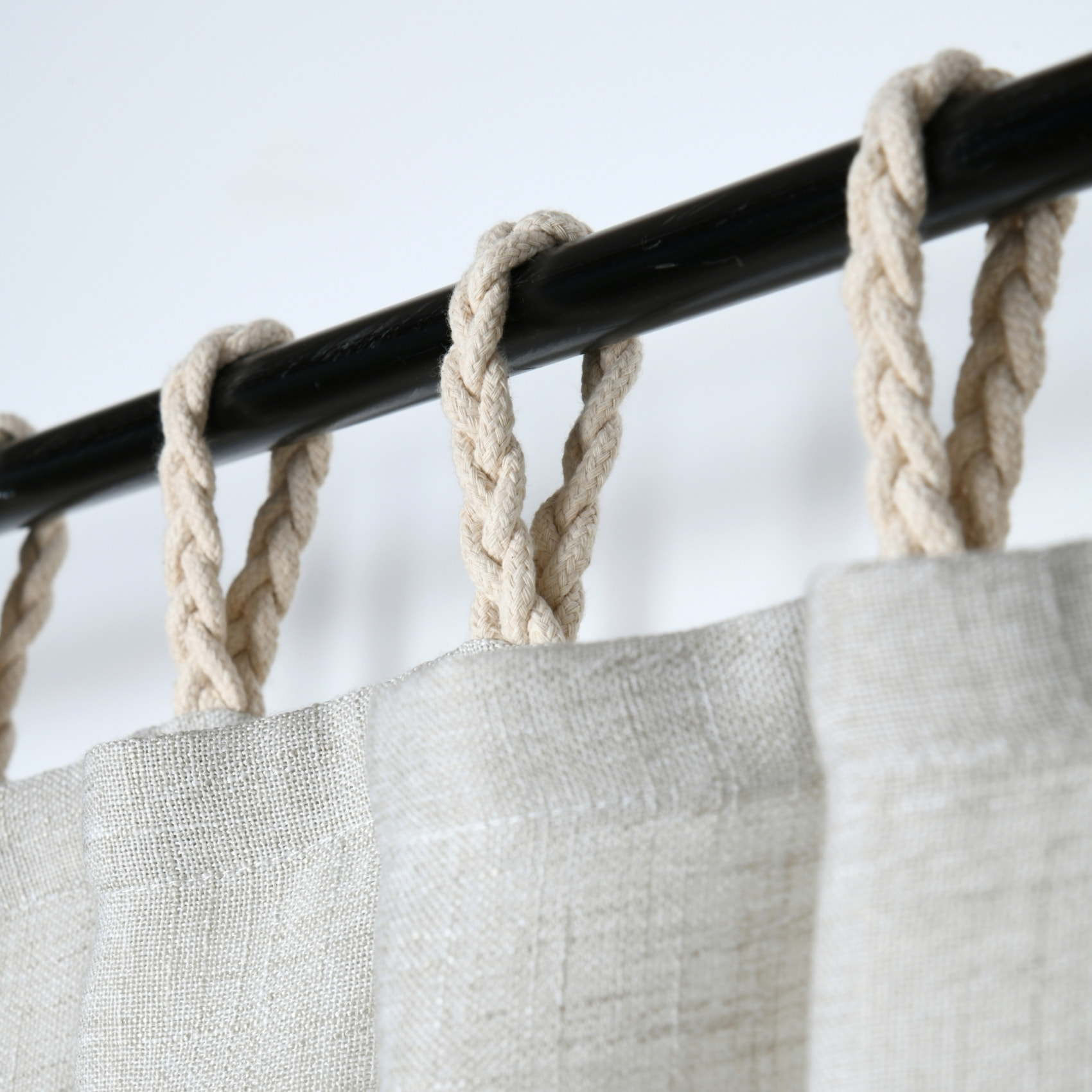 Voilage naturel passants coton tressés - Naturel