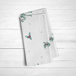 Serviette pack 2 100% coton White Christmas 2