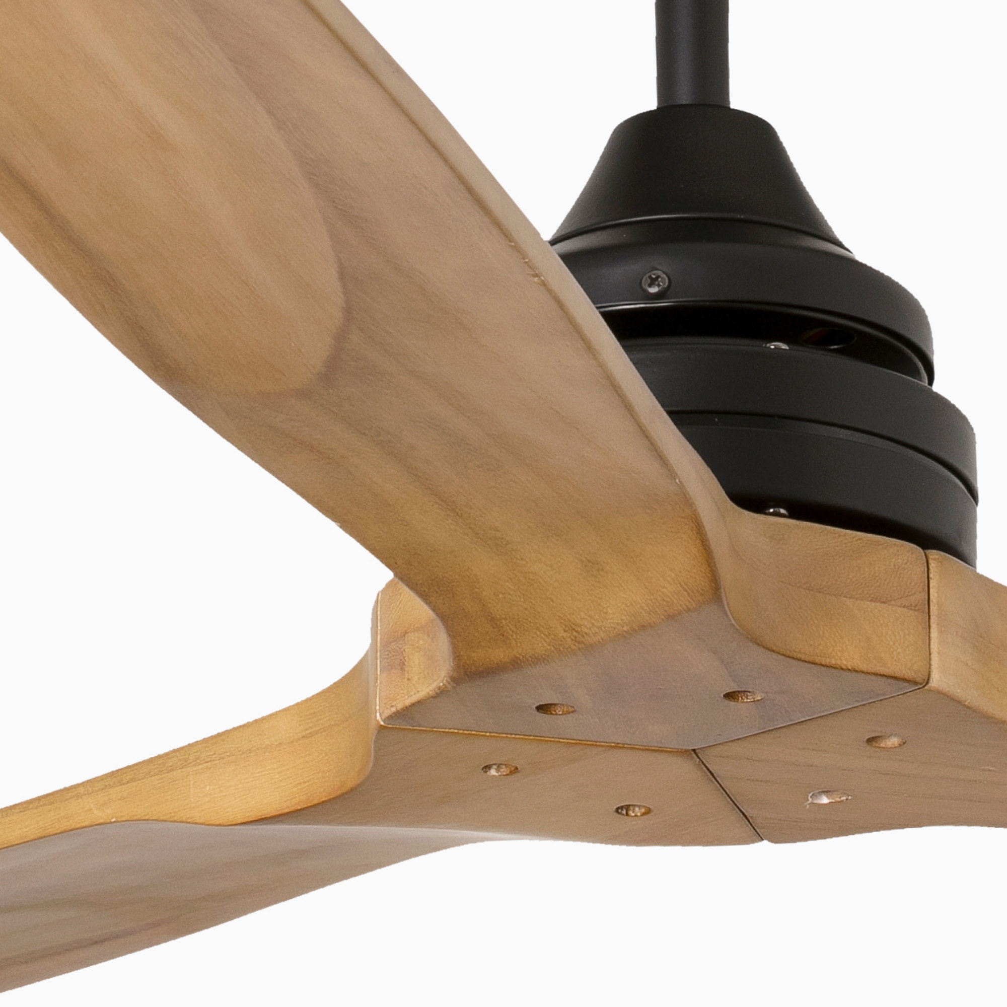 ALO L Ventilateur de plafond noir/bois TUYA