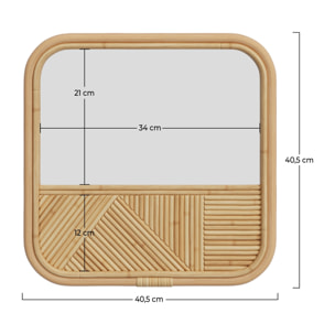 Miroir carré Bolio 40,5 cm