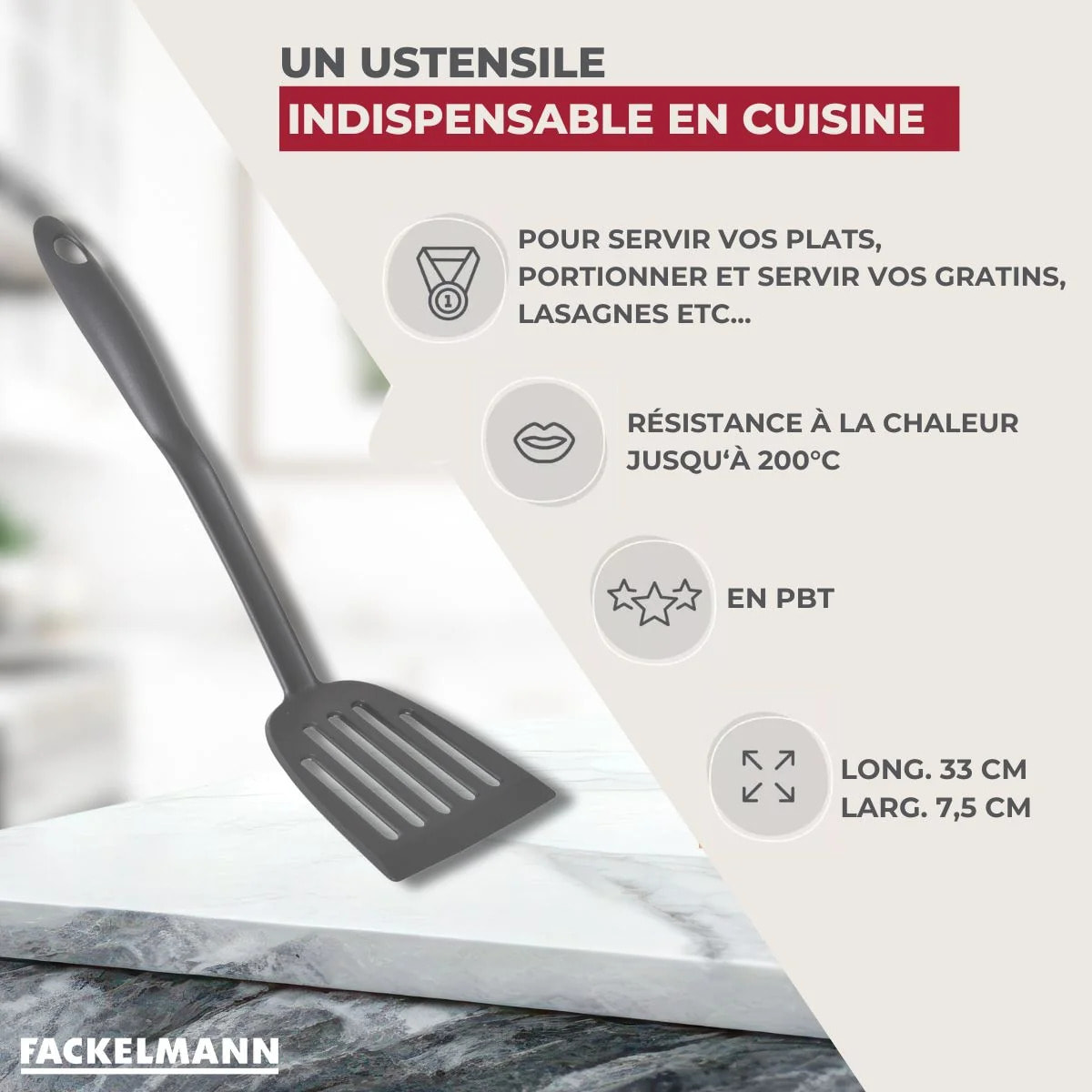 Pelle à servir 33 cm Fackelmann CLIP