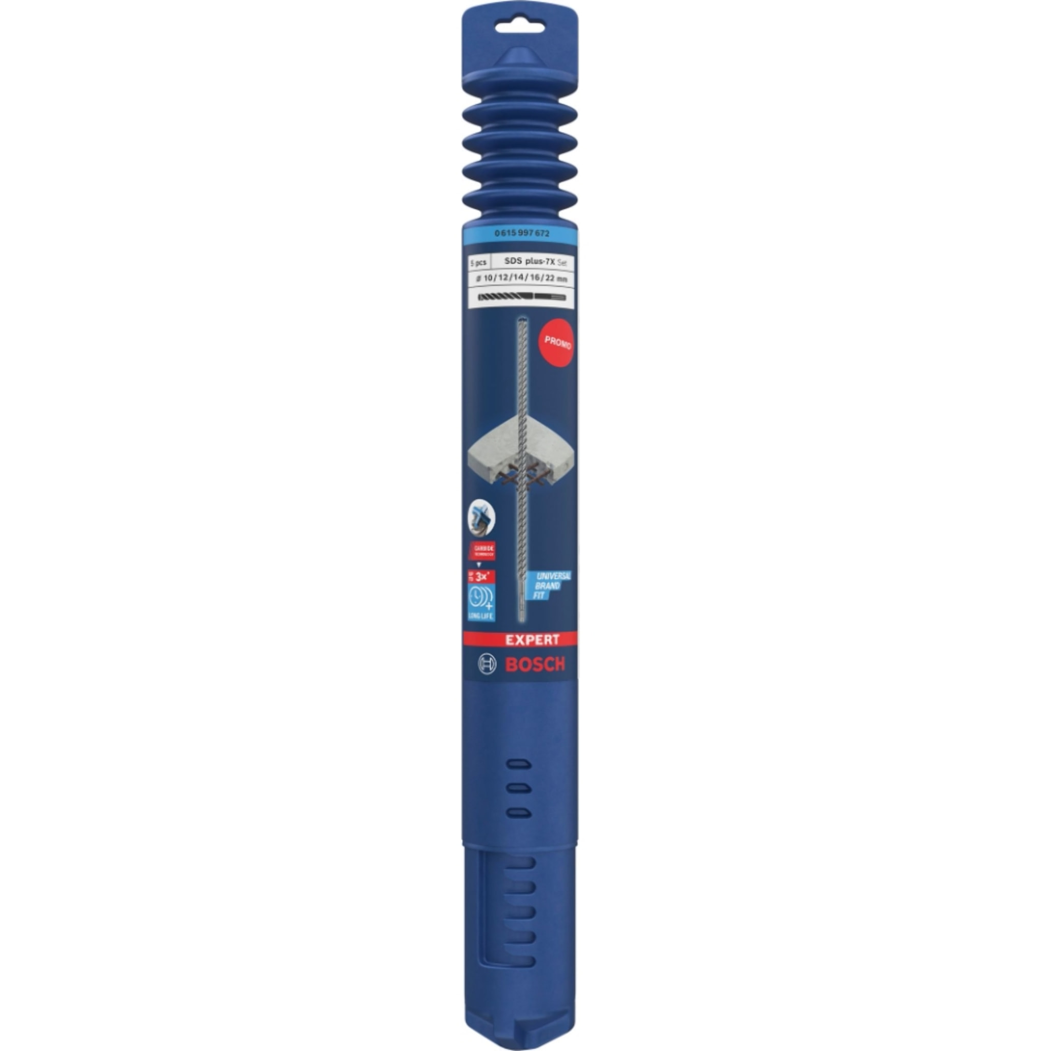 Kit d'électricien pour perceuse à percussion EXPERT Long SDS plus-7X, 5 pièces. - BOSCH - 615997672