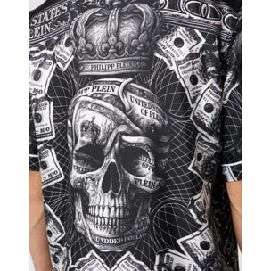 PHILIPP PLEIN Bowling Shirt Skull Dollar