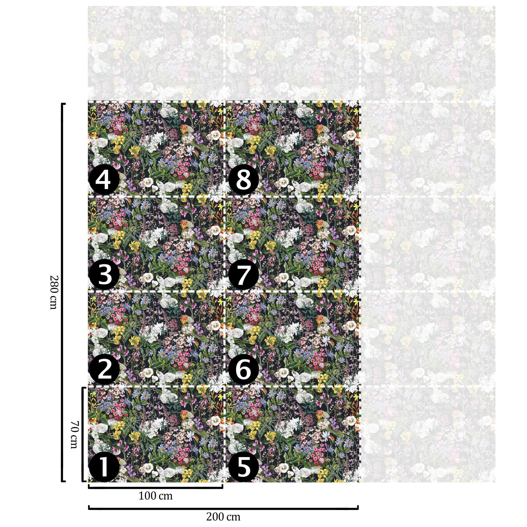 Carta da Parati Fiori Botanici