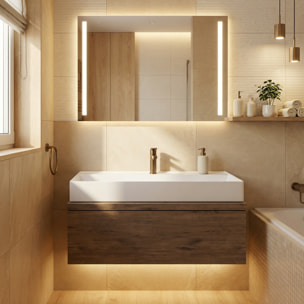 Lavabo à suspendre et à poser SAT Infinitio - 100,4x46,5 cm (SATINF10046)