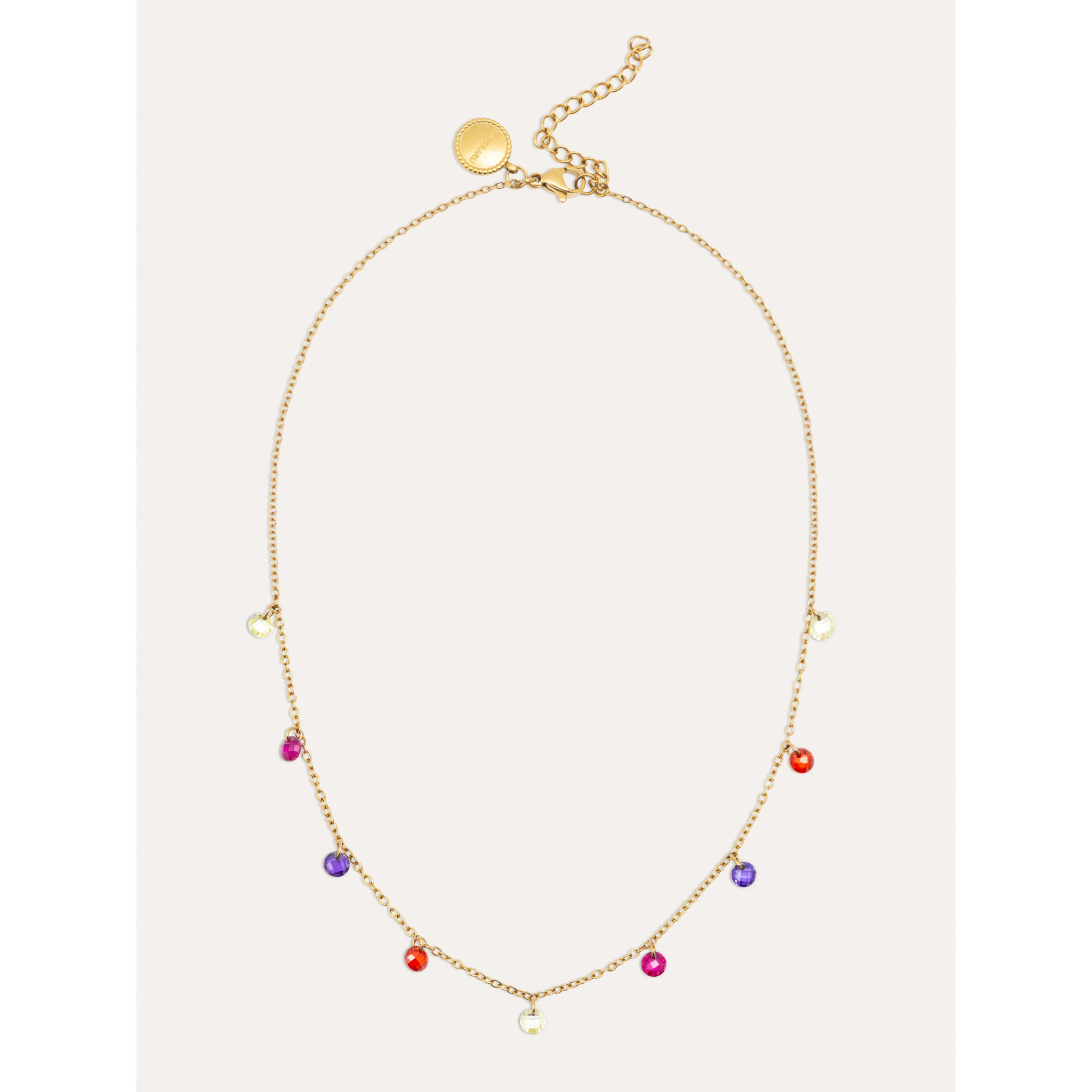 Collana Color Bits  in Acciaio Placcato Oro