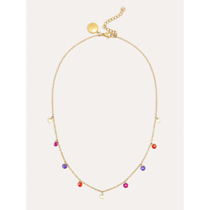 Collana Color Bits  in Acciaio Placcato Oro