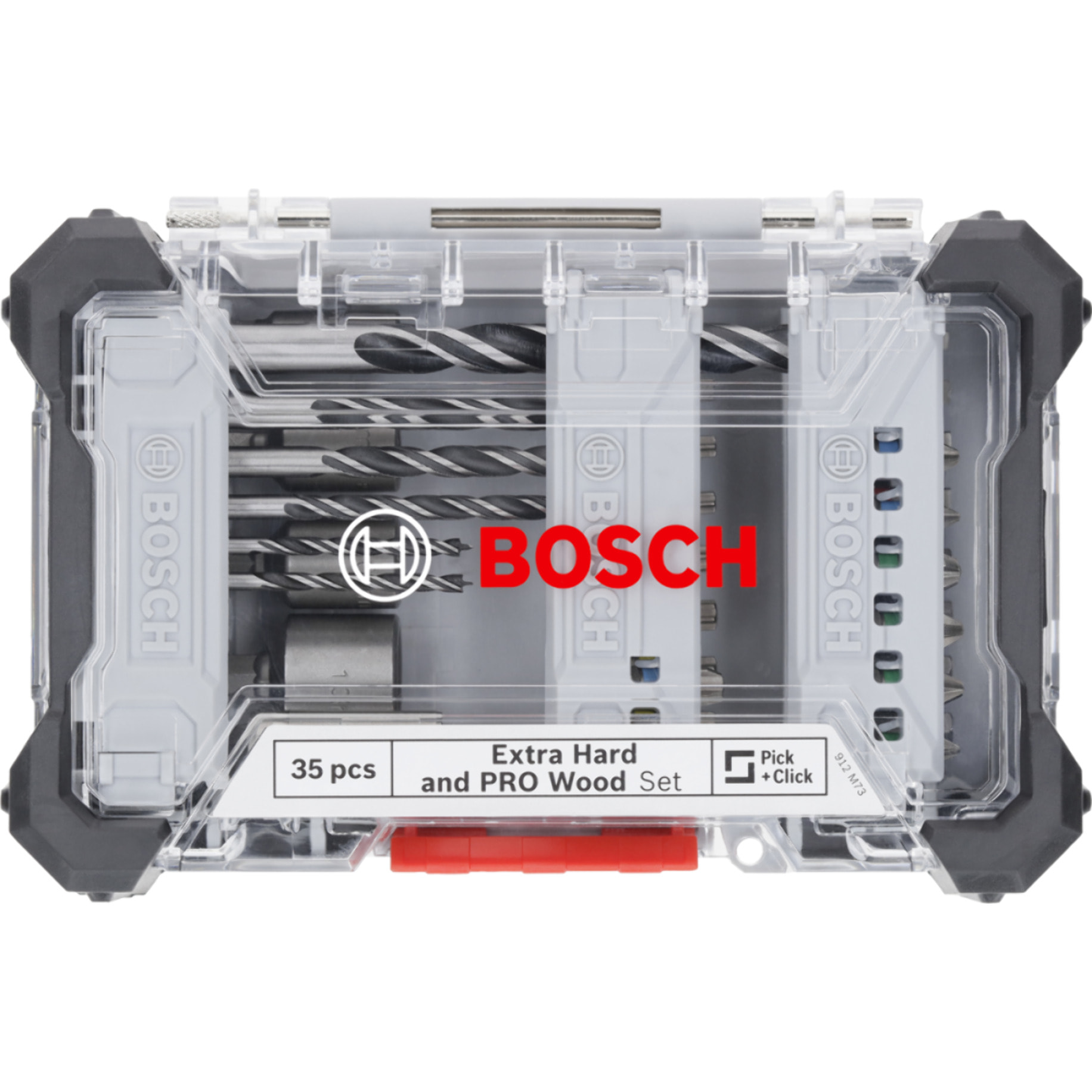 Coffret de forets à bois PRO Wood et embouts de vissage Extra Hard, 35 pièces - BOSCH - 2607017725