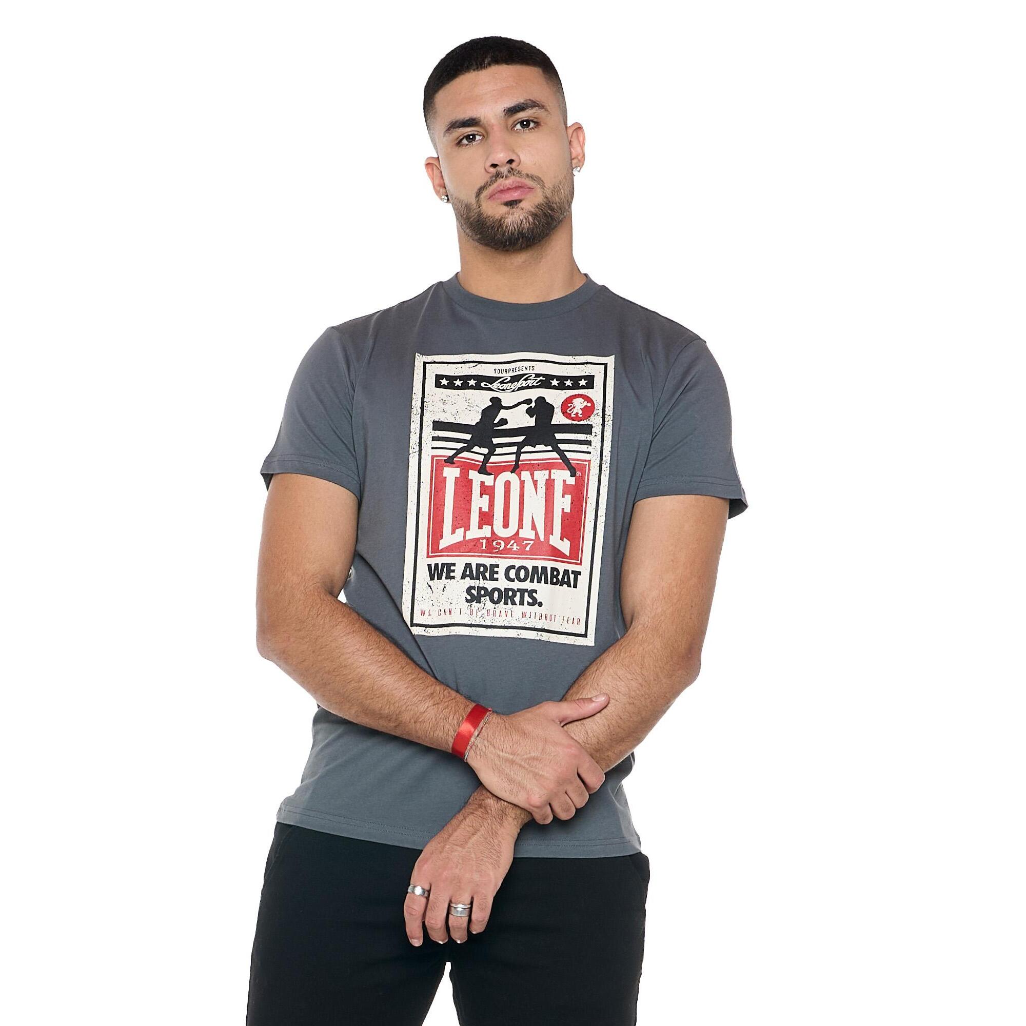 T-shirt da uomo maniche corte con stampa incontro boxe "Metropolitan"