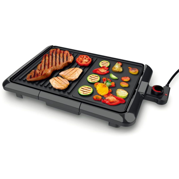 Plancha électrique LISTO LPL 4 noir à poser, 35x25 cm